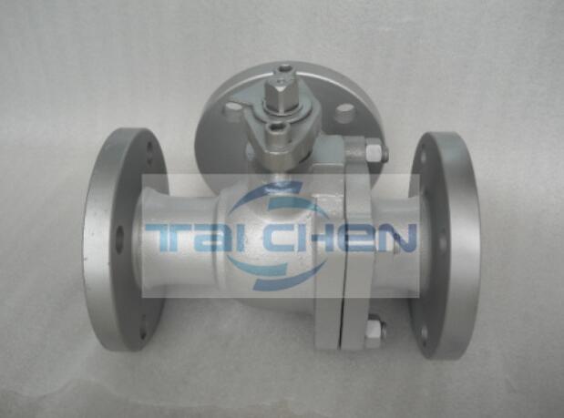 法蘭L型三通球閥圖片 Q44F鑄鋼三通球閥實物圖片