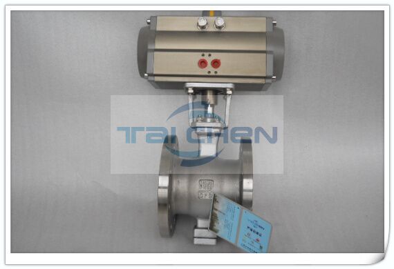 氣動(dòng)V型球閥實(shí)物圖片,VQ640F氣動(dòng)V型調(diào)節(jié)球閥圖紙,上海臺(tái)臣閥門廠